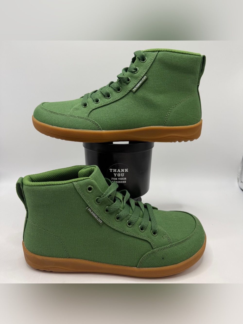 🚫SOLD -NO AVAILABLE HOBIBEAR Women’s Barefoot High Top Shoes Green Zero Drop